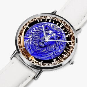 165. Hot Selling Ultra-Thin Leather Strap Quartz Watch (Silver With Indicators)